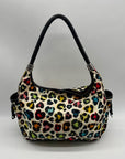 Brighton Soft Multicolor Leopard Print Fabric Shoulder Bag