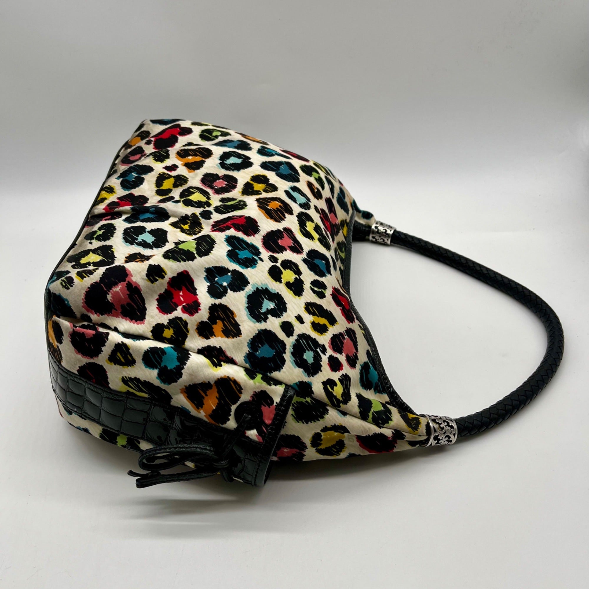 Brighton Soft Multicolor Leopard Print Fabric Shoulder Bag