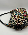 Brighton Soft Multicolor Leopard Print Fabric Shoulder Bag