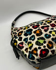 Brighton Soft Multicolor Leopard Print Fabric Shoulder Bag