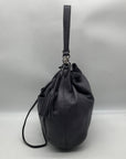 Coach Stone Gray Pebbled Leather Avery Drawstring Bucket Bag  F27003