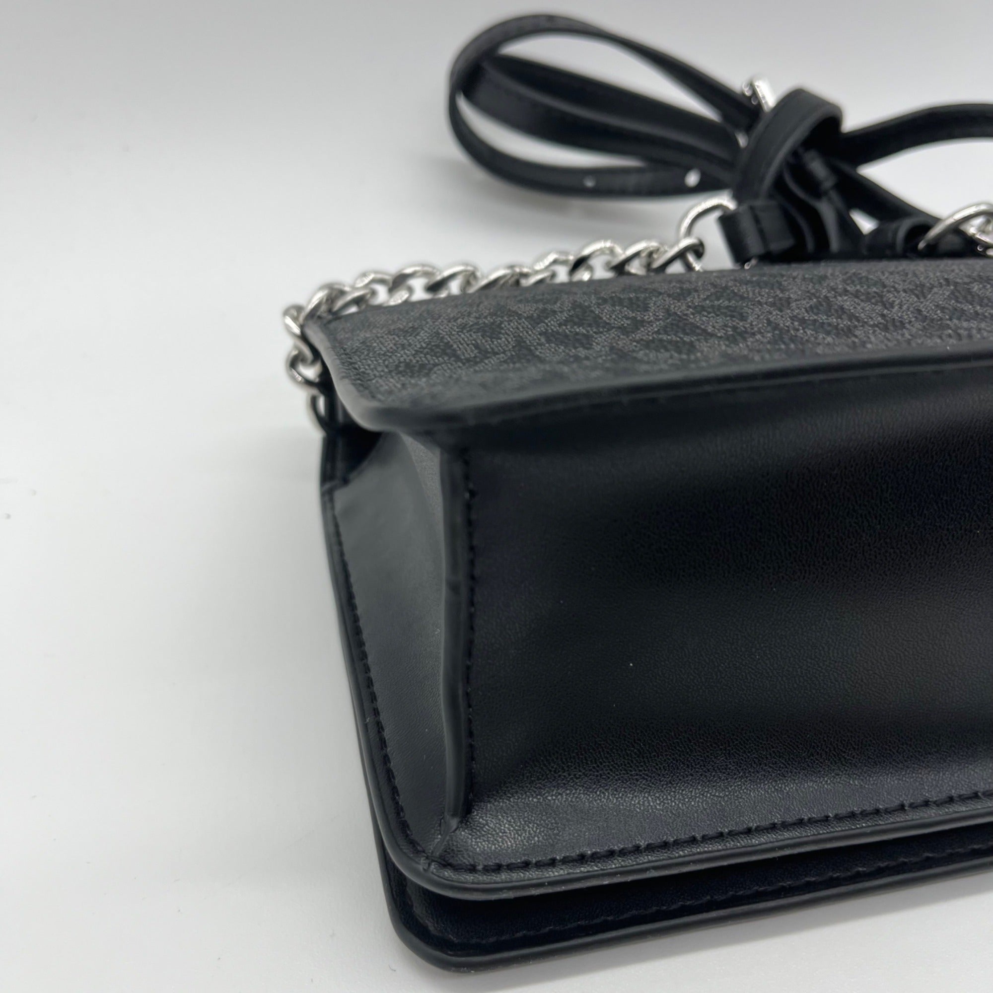 Michael Kors Black Jet Set Signature Logo Crossbody Bag
