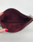 Coach Red Wine Pebbled Leather Carrie Convertible Crossbody Bag