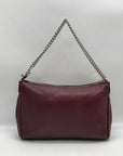 Coach Red Wine Pebbled Leather Carrie Convertible Crossbody Bag