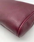 Coach Red Wine Pebbled Leather Carrie Convertible Crossbody Bag