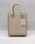 Coach Tote 16 Crossgrain Leather Chalk White Convertible Crossbody Tote CJ795