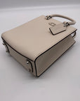 Coach Tote 16 Crossgrain Leather Chalk White Convertible Crossbody Tote CJ795