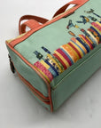 Fossil Multicolored Canvas Cosmetic Pouch