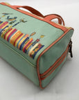 Fossil Multicolored Canvas Cosmetic Pouch