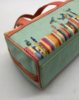 Fossil Multicolored Canvas Cosmetic Pouch