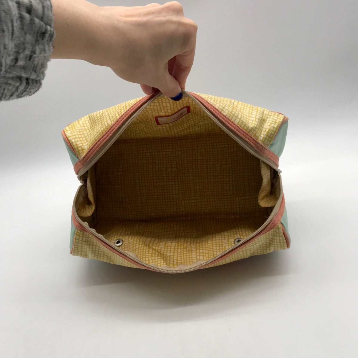 Fossil Multicolored Canvas Cosmetic Pouch