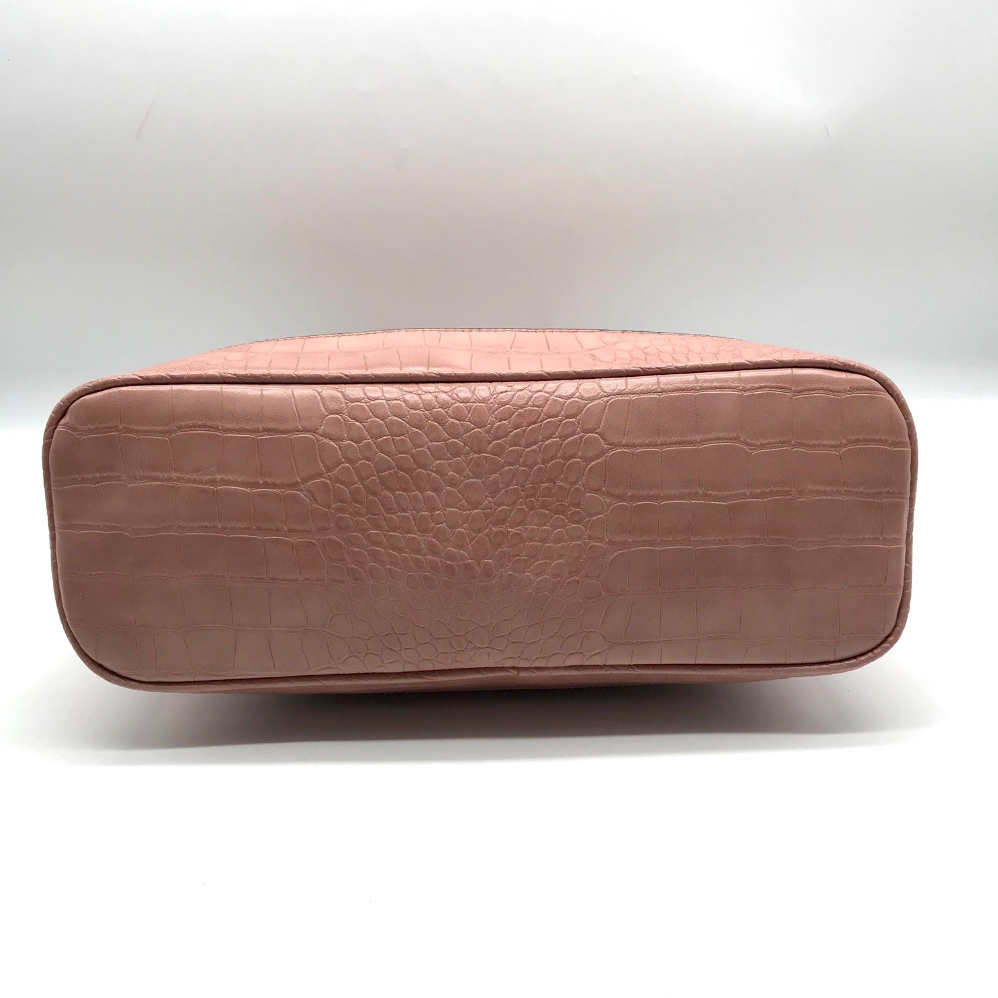 Giani Bernini Dusty Pink Croc Embossed Faux Leather Dome Satchel