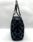 Coach Black & Gray Signature Sateen Madison Tote & Matching Wallet 20483