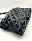 Coach Black & Gray Signature Sateen Madison Tote & Matching Wallet 20483