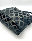 Coach Black & Gray Signature Sateen Madison Tote & Matching Wallet 20483