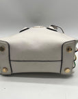Michael Kors White Mercer Rainbow Trim Crossbody Tote