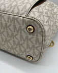 Michael Kors Beige Medium Jet Set Logo Pocket Tote Bag