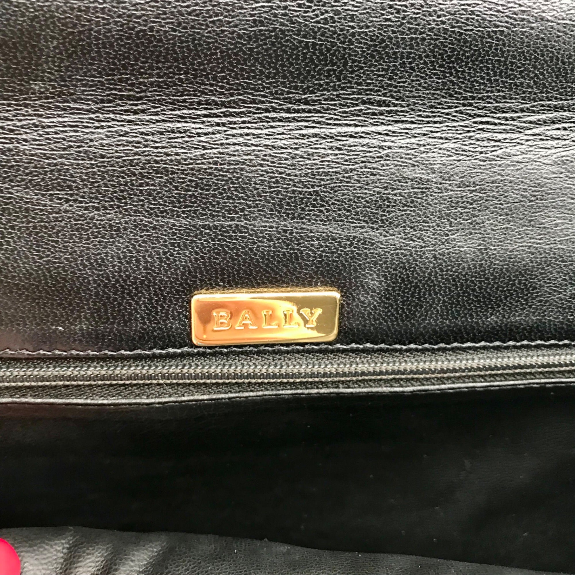 Bally Black Quilted Leather Top Handle Handbag