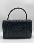Bally Black Quilted Leather Top Handle Handbag