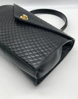 Bally Black Quilted Leather Top Handle Handbag