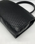 Bally Black Quilted Leather Top Handle Handbag