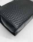 Bally Black Quilted Leather Top Handle Handbag