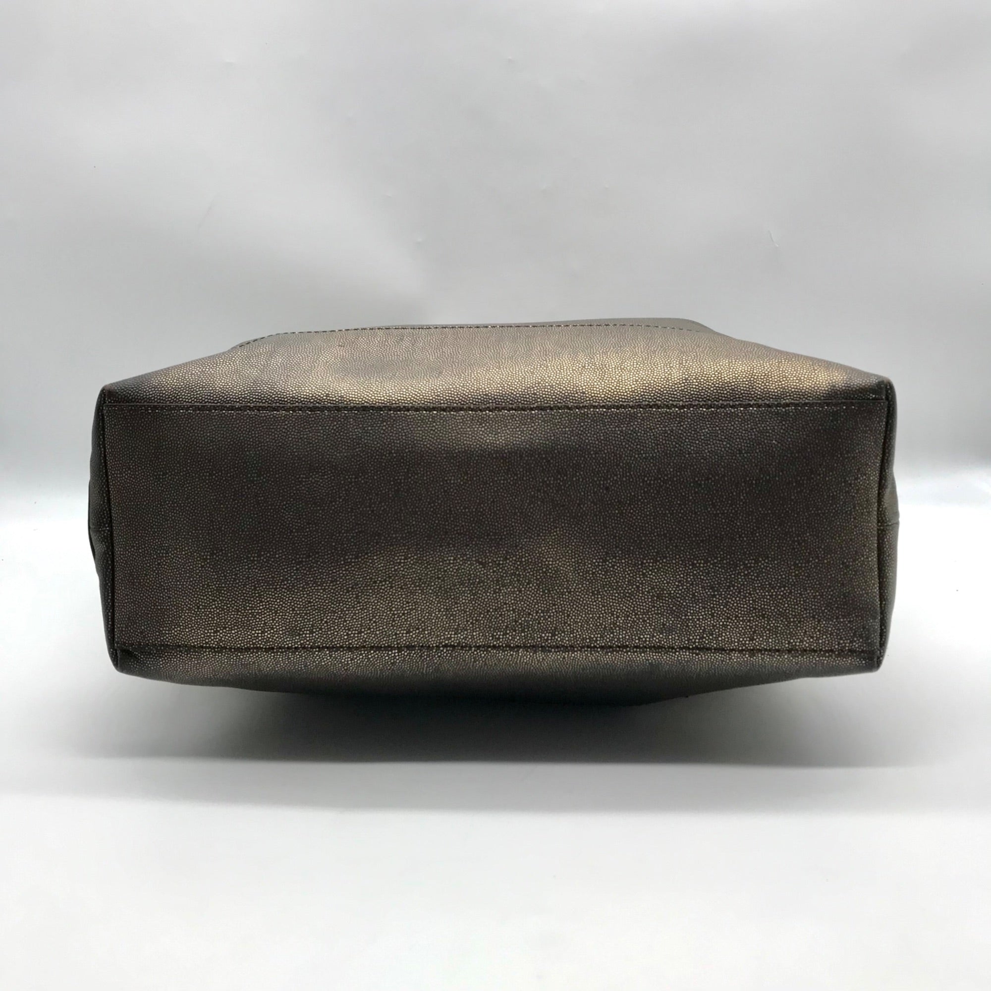 Cole Haan Metallic Bronze Leather Convertible Satchel