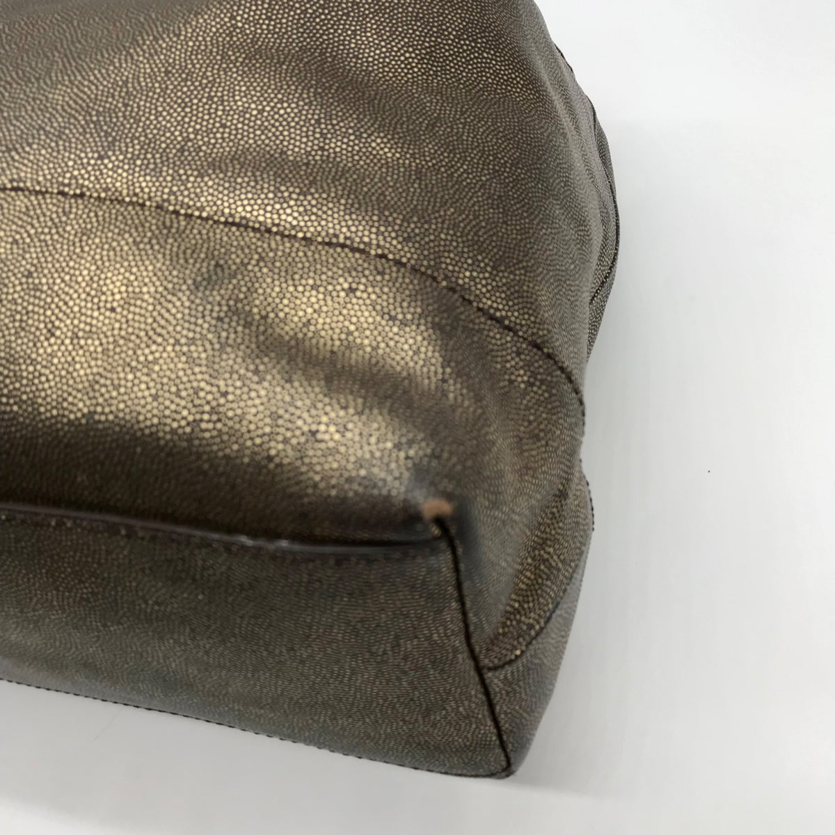 Cole Haan Metallic Bronze Leather Convertible Satchel