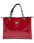 Beijo Red Patent Leather Briefcase Shoulder Bag