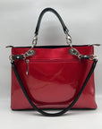 Beijo Red Patent Leather Briefcase Shoulder Bag