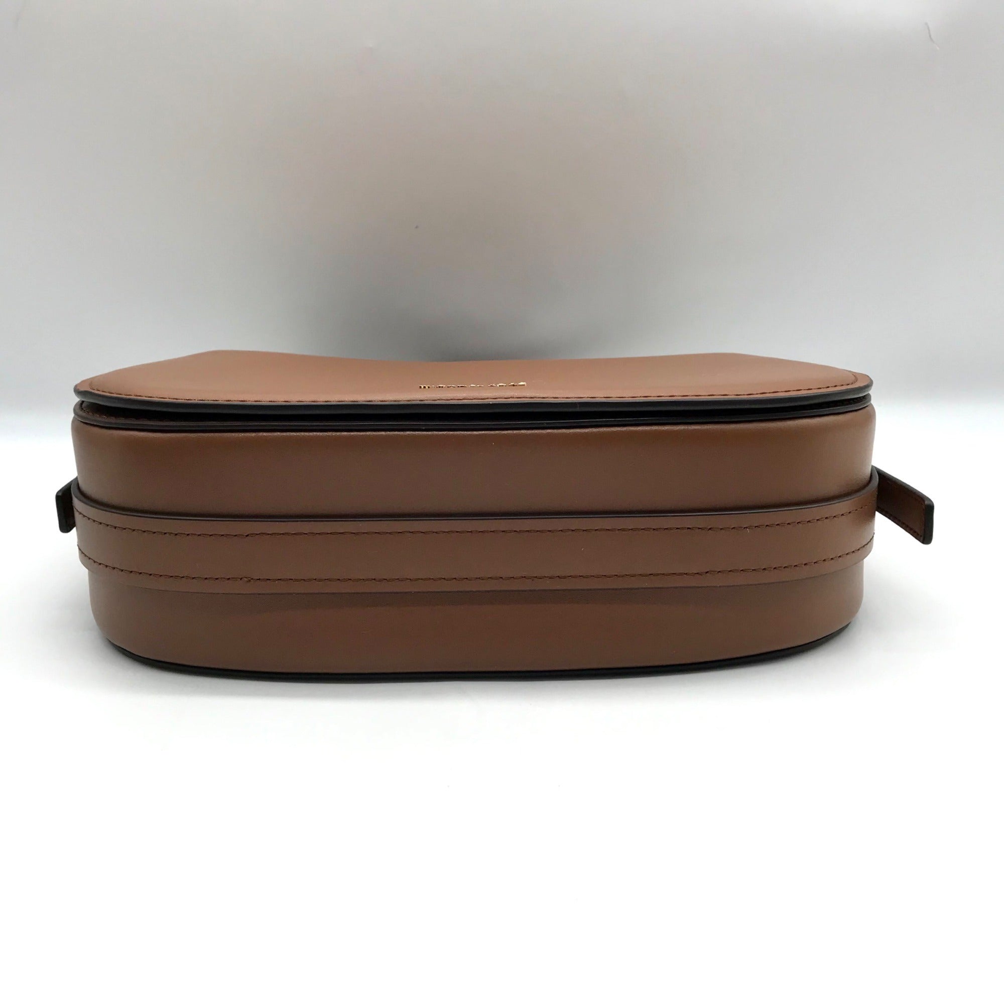 Michael Kors Luggage Brown Leather Lydia Flap Messenger Crossbody Bag