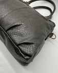 Jewell Grey Faux Snakeskin Shoulder Bag