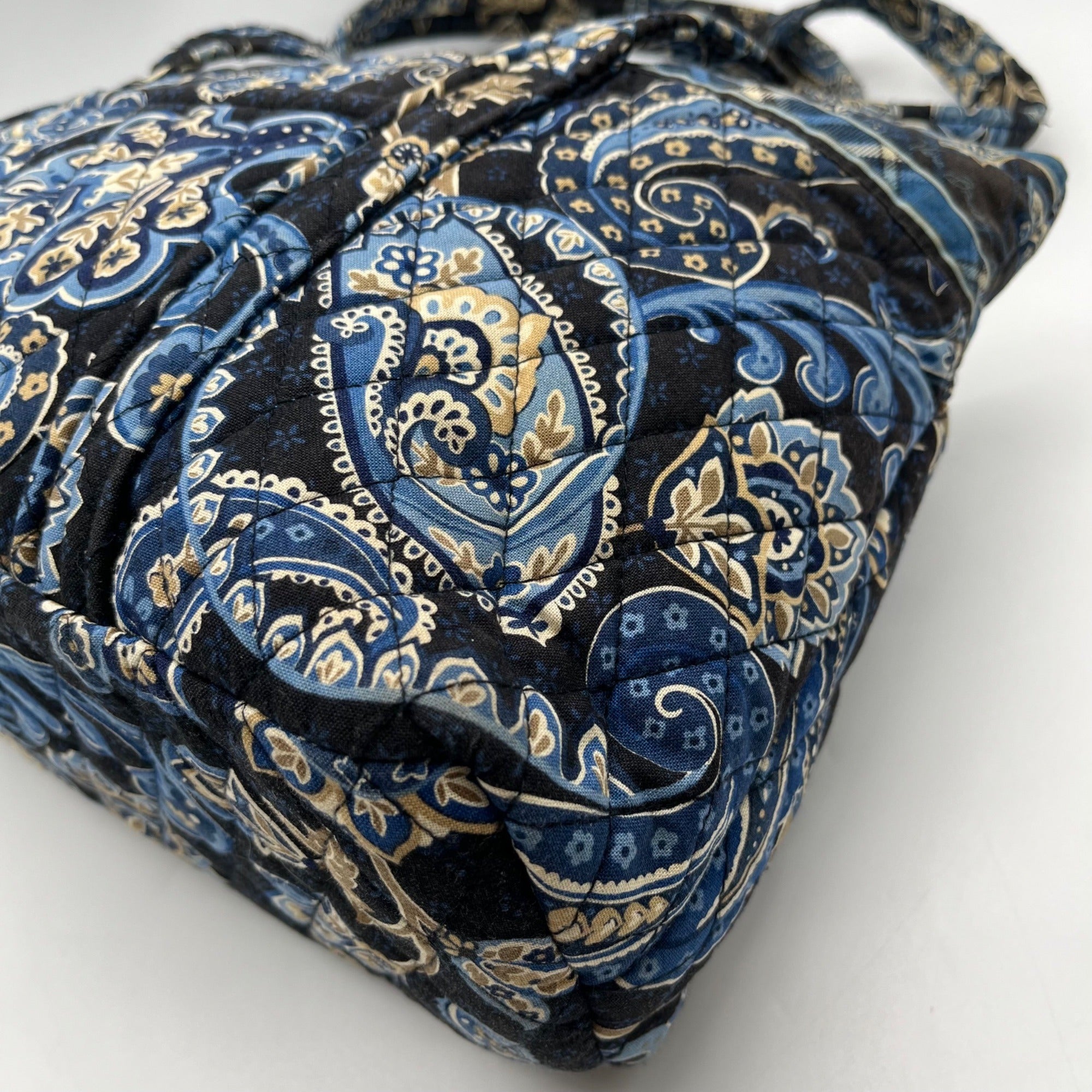 Vera Bradley Navy Blue Windsor Tote Bag With Pouch