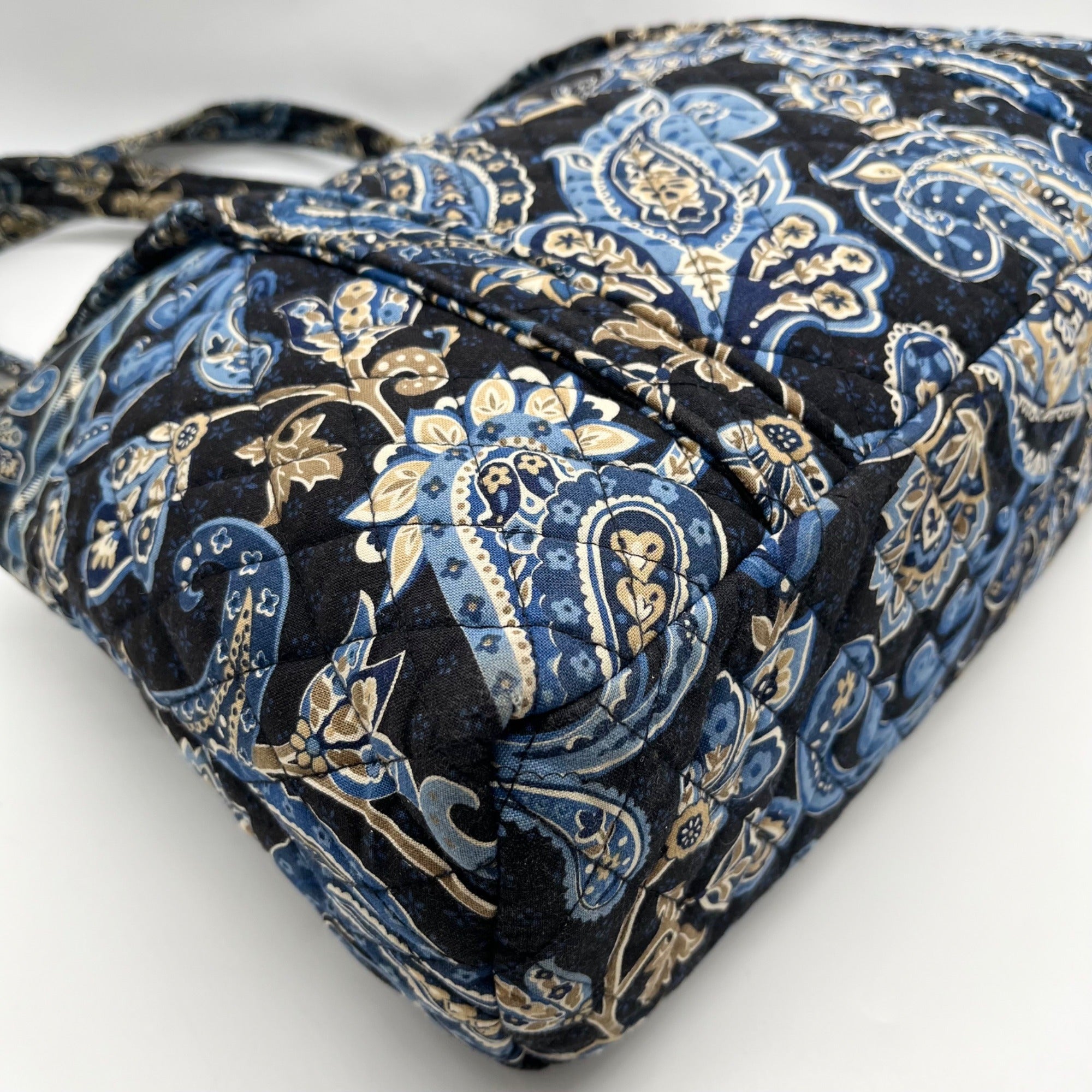 Vera Bradley Navy Blue Windsor Tote Bag With Pouch