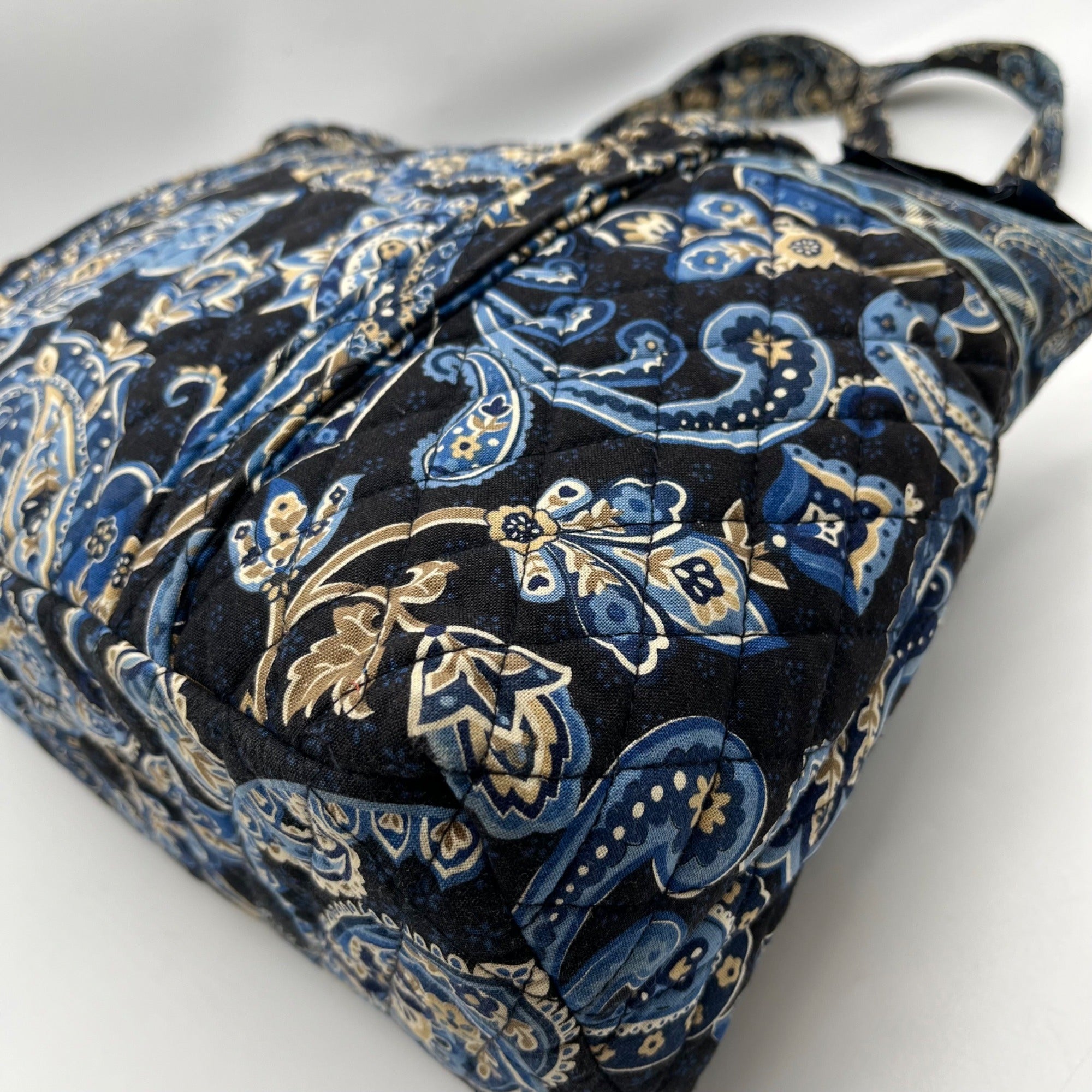Vera Bradley Navy Blue Windsor Tote Bag With Pouch