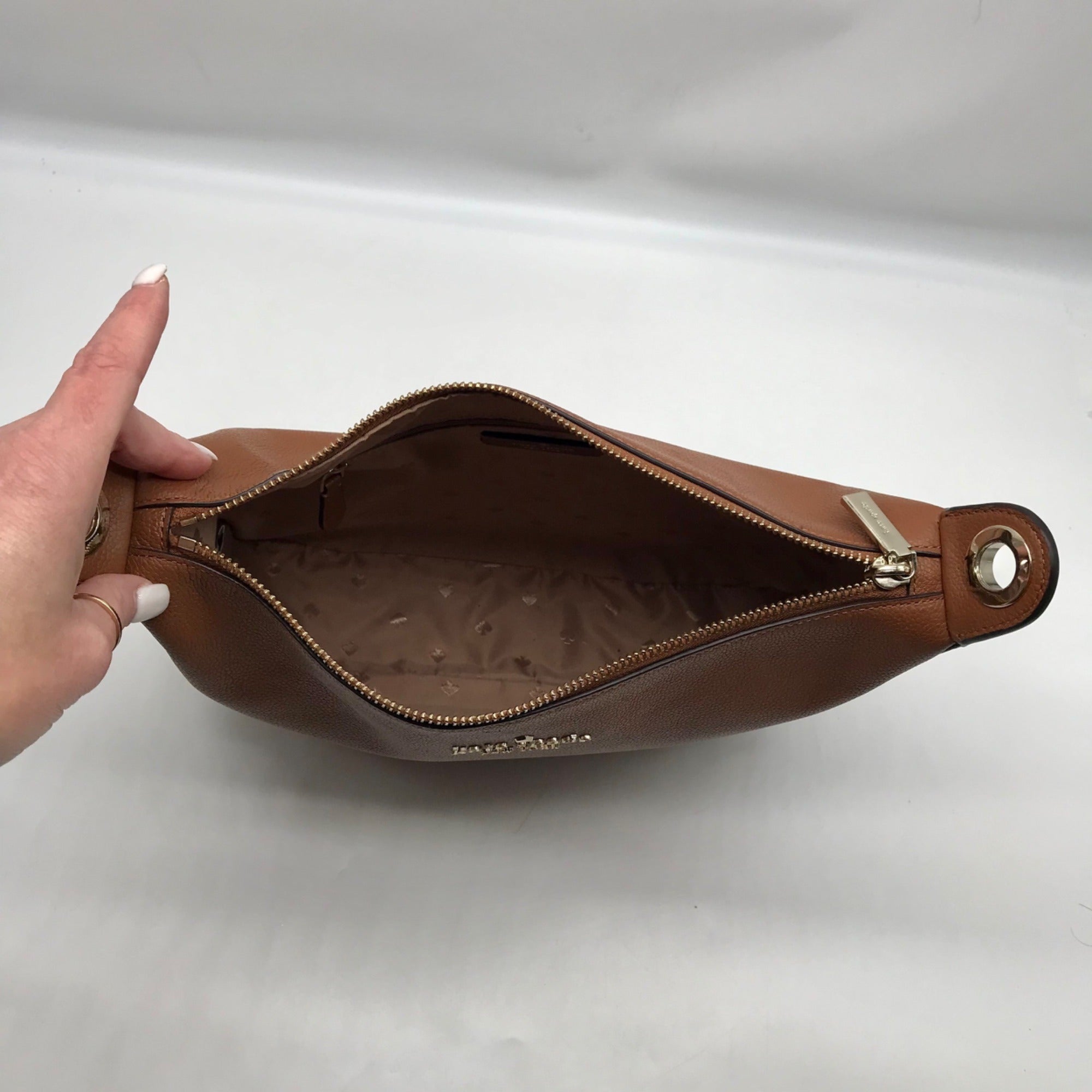 Kate Spade Brown Pebbled Leather Rosie Shoulder Bag