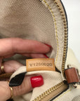 Dooney & Bourke Cream Pebbled Leather Dome Satchel