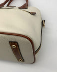 Dooney & Bourke Cream Pebbled Leather Dome Satchel