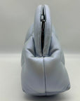 Kate Spade Light Blue Pearlized Leather Quilted Cloud Crossbody Clutch