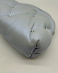 Kate Spade Light Blue Pearlized Leather Quilted Cloud Crossbody Clutch