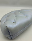 Kate Spade Light Blue Pearlized Leather Quilted Cloud Crossbody Clutch