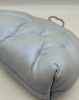 Kate Spade Light Blue Pearlized Leather Quilted Cloud Crossbody Clutch