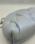 Kate Spade Light Blue Pearlized Leather Quilted Cloud Crossbody Clutch