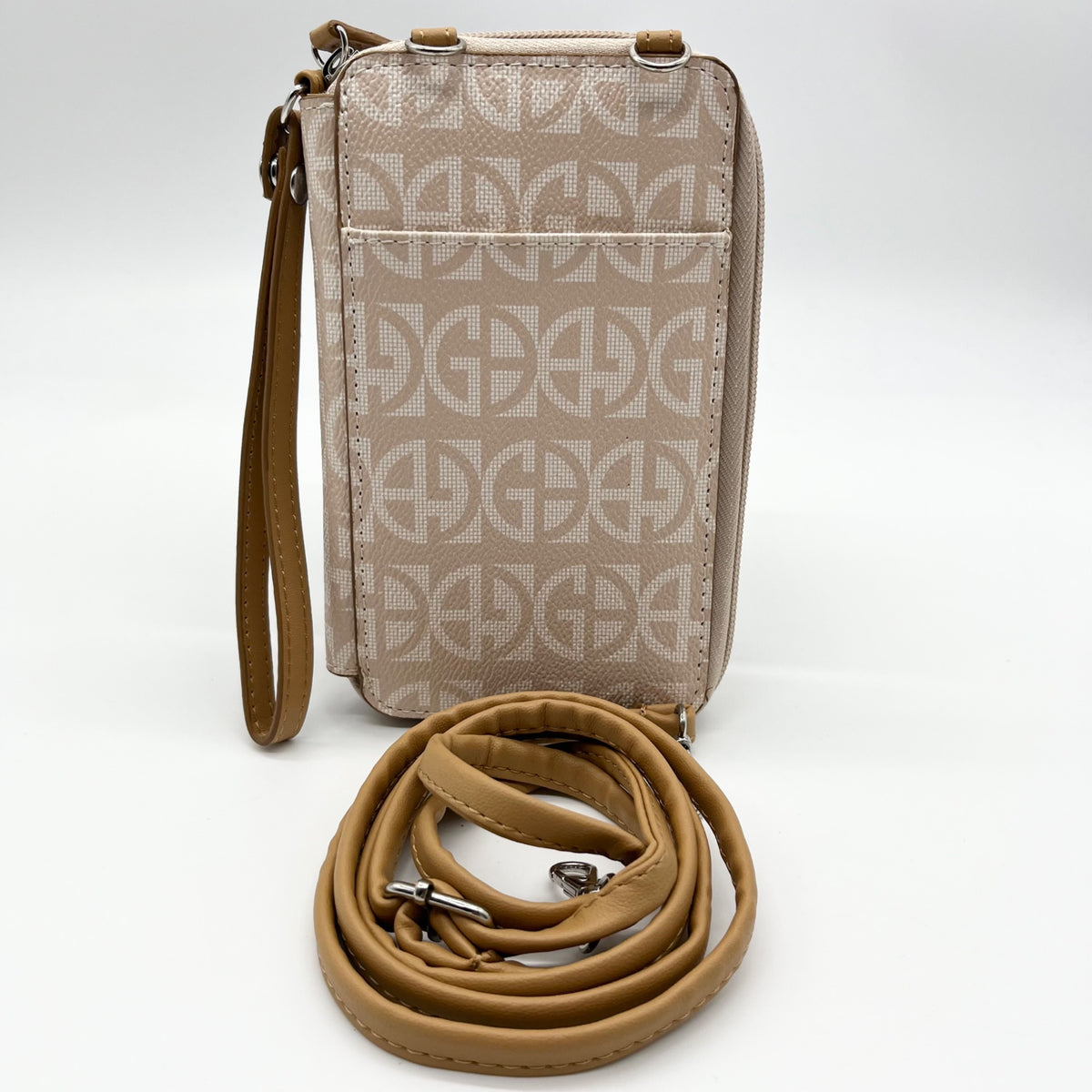 Giani Bernini Neutral Signature Phone Pouch Wallet Crossbody