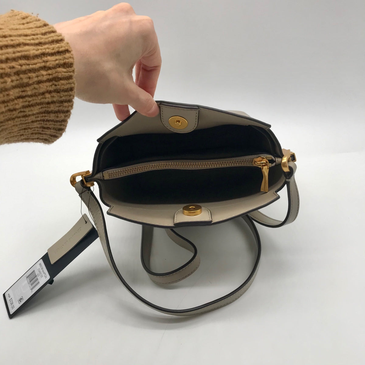 Donna Karan Tan Leather Bridgehampton Crossbody Bag