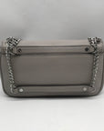 Michael Kors Gray Leather Fulton Shoulder Flap Crossbody Bag