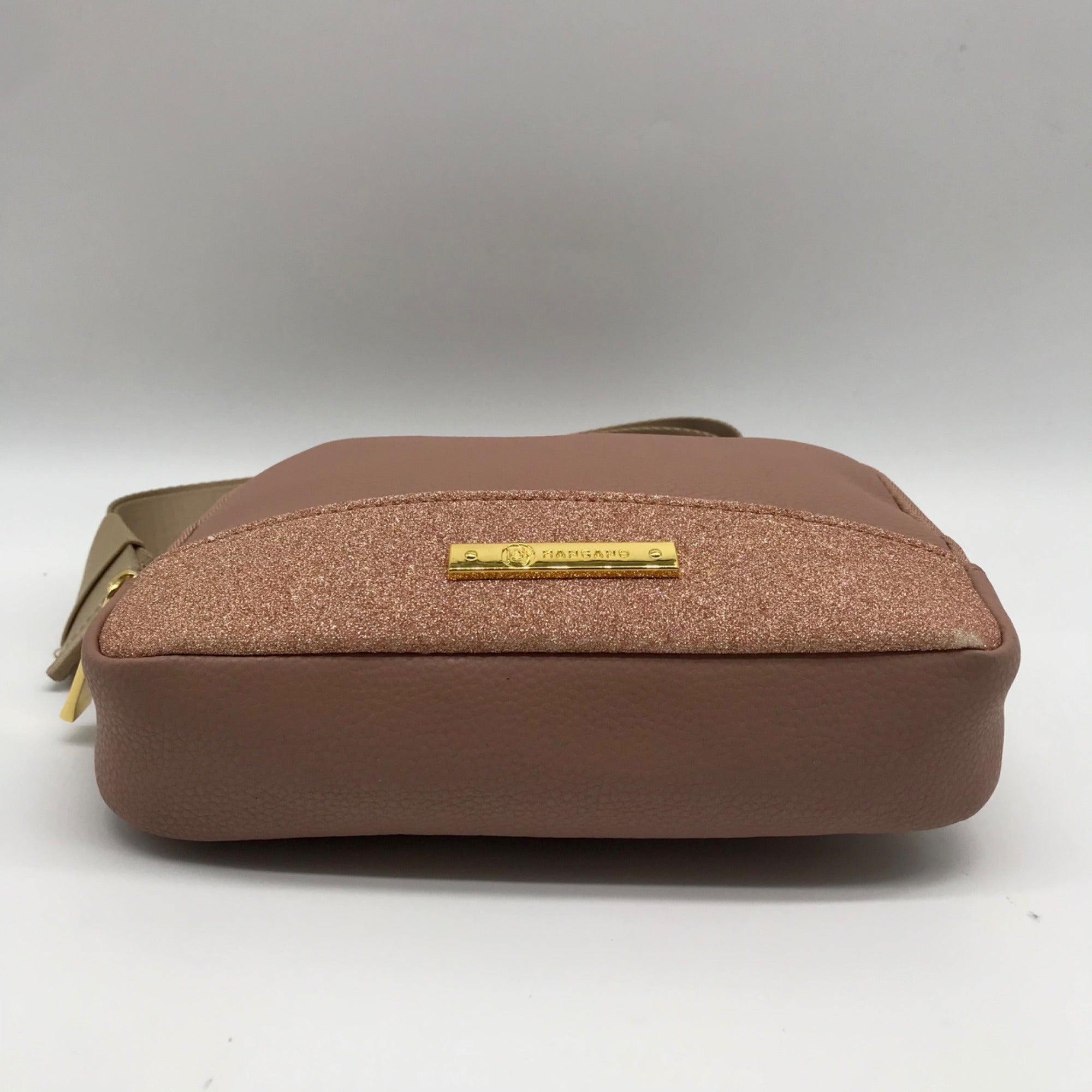 Joy Mangano Rose Gold Faux Leather Waist Bag