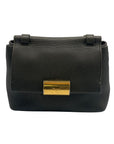 Salvatore Ferragamo Gray Pebbled Leather Gancio Crossbody