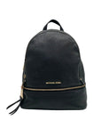 Michael Kors Black Leather Rhea Zip Backpack