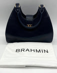 Brahmin Blue Leather Shoulder Bag